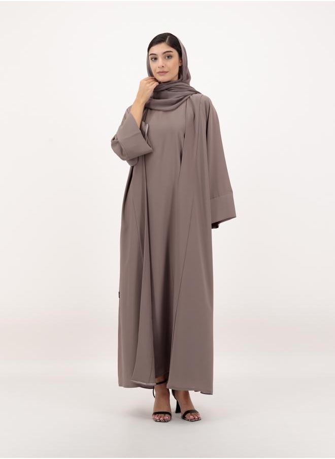 Front open abaya with inner