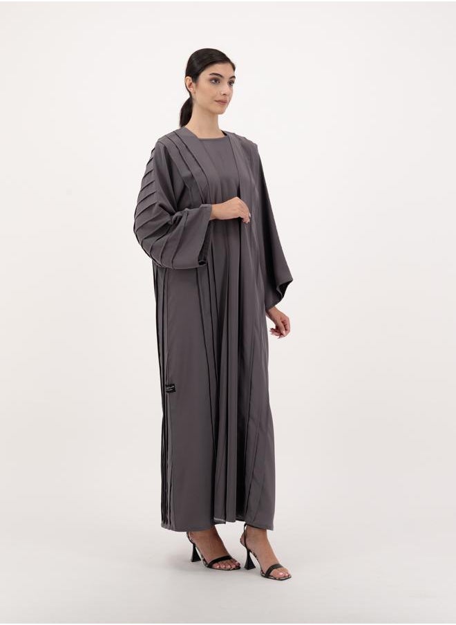 Front open abaya with inner