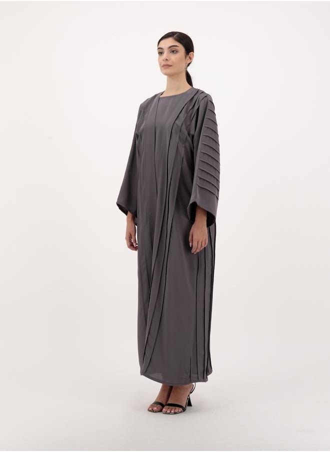 Front open abaya with inner