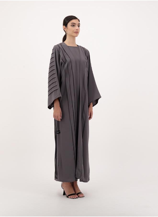 Front open abaya with inner
