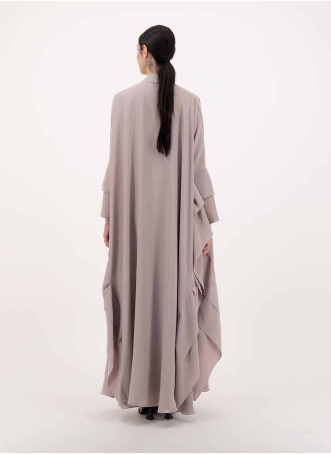 Front open abaya with inner