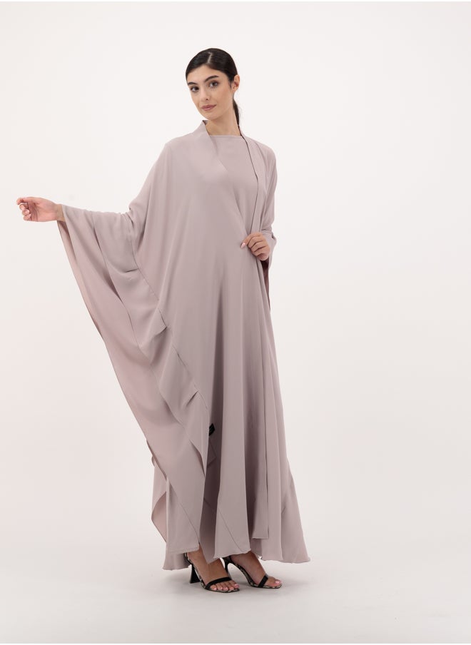 Front open abaya with inner
