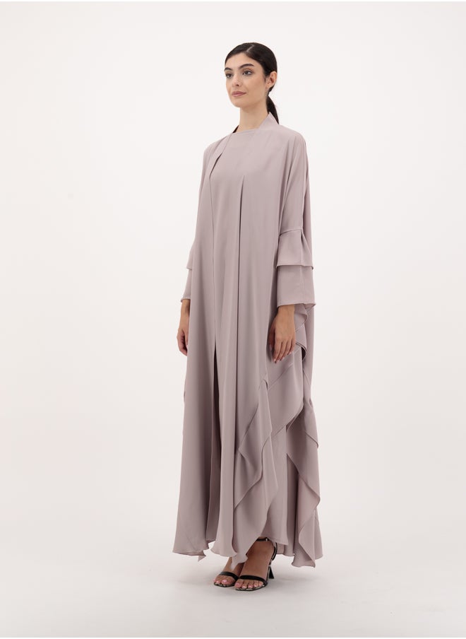 Front open abaya with inner
