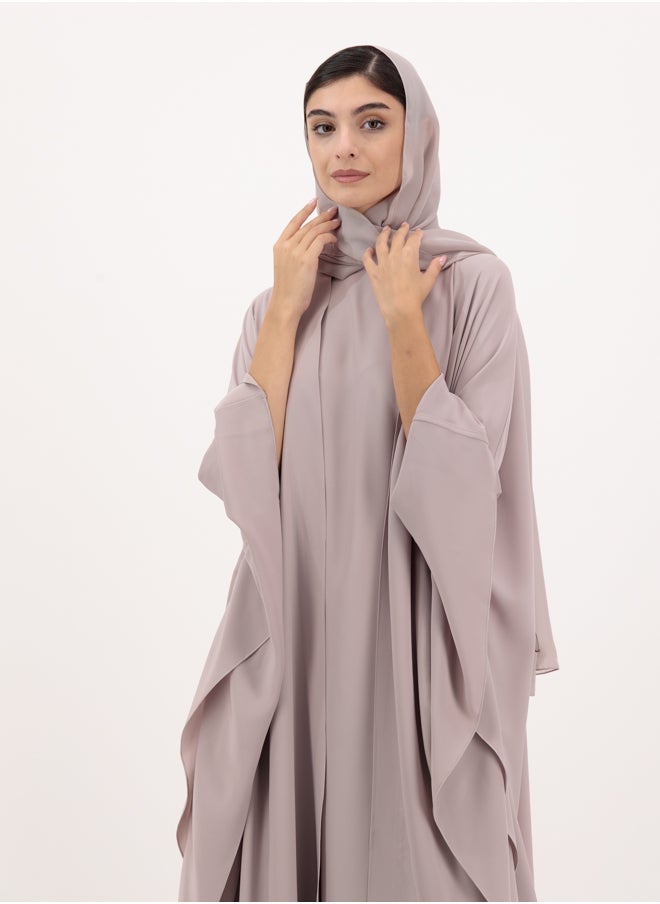 Front open abaya with inner