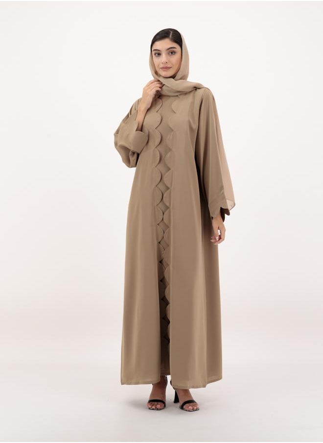 Front open abaya with inner