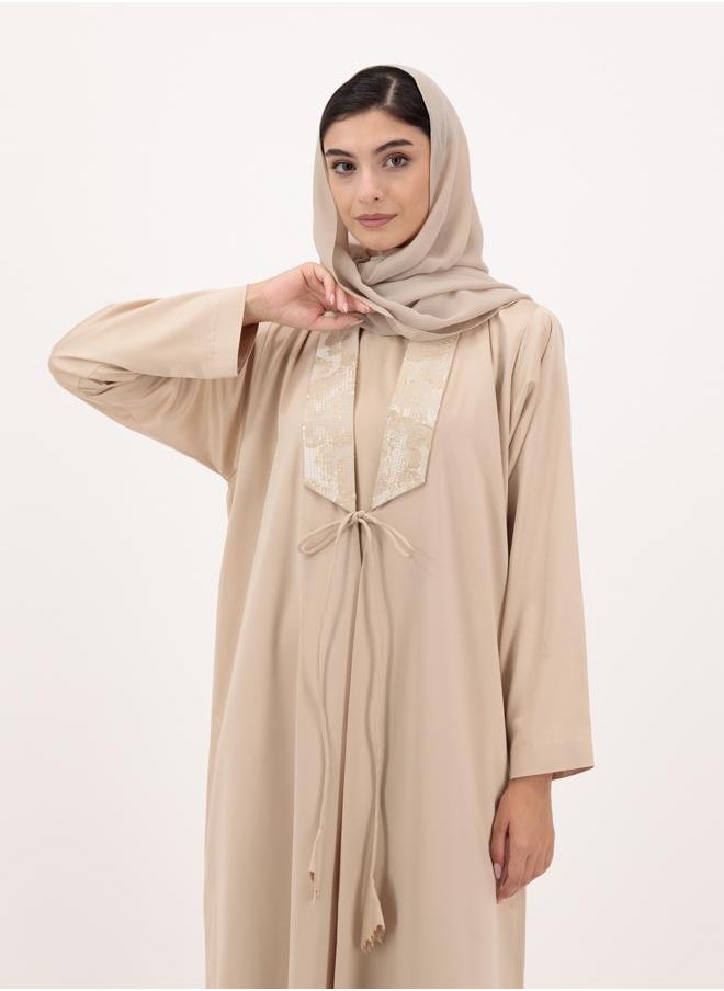 Front open embellished abaya