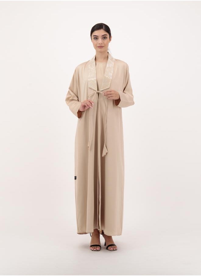 Front open embellished abaya