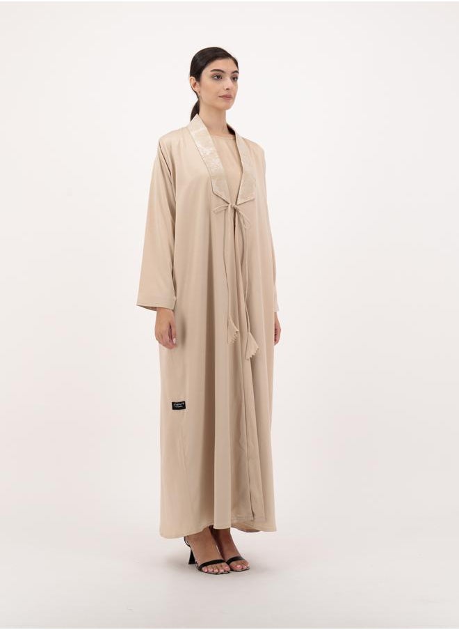 Front open embellished abaya
