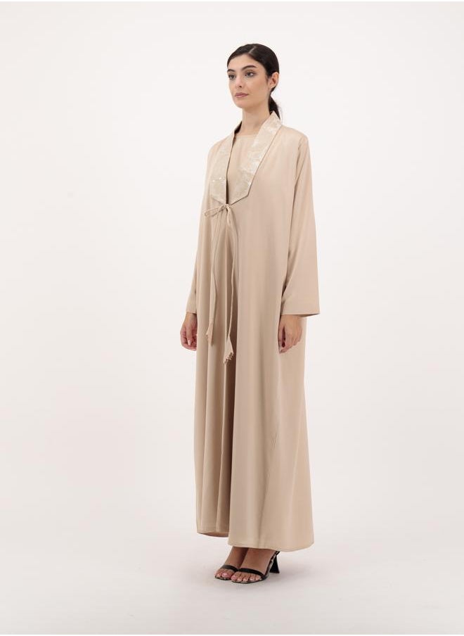 Front open embellished abaya