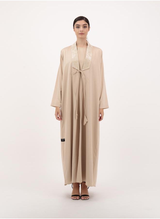 Front open embellished abaya