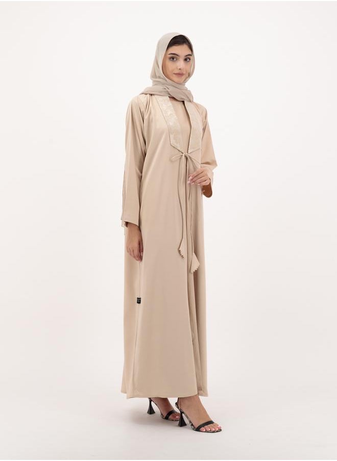 Front open embellished abaya