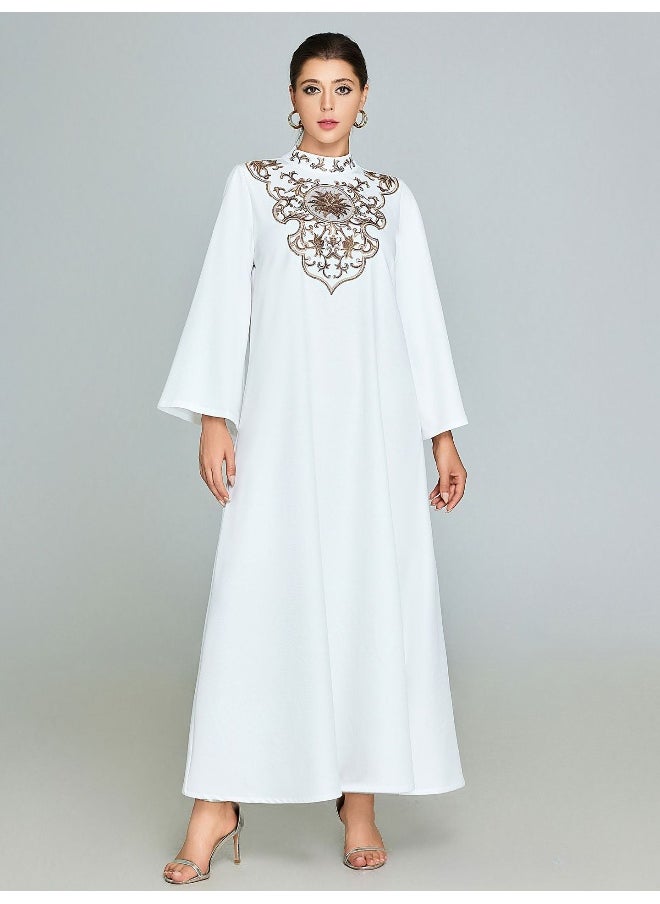 Exquisite Hand-Embroidered Abaya Gown