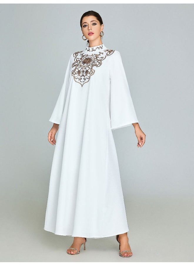 Exquisite Hand-Embroidered Abaya Gown