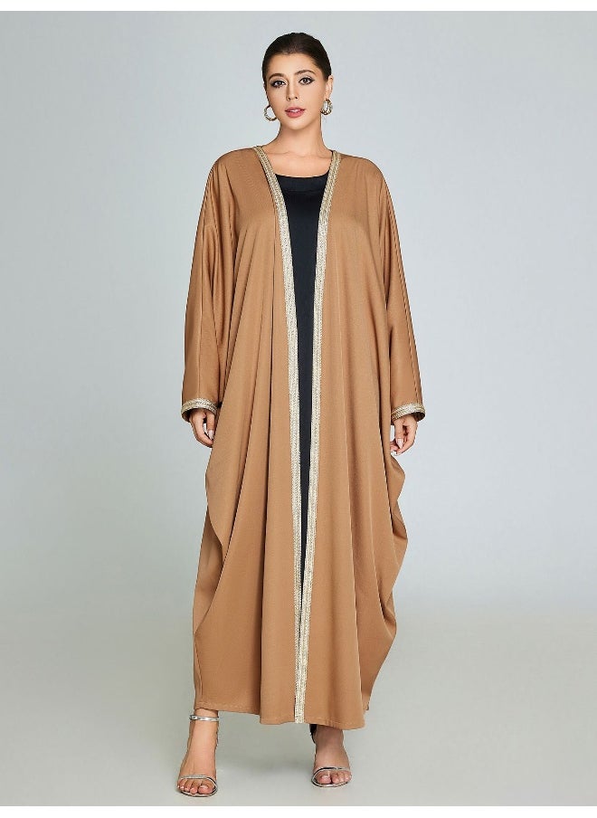 Elegant Hand-Embroidered Abaya Robe