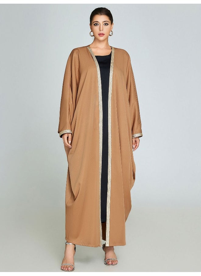Elegant Hand-Embroidered Abaya Robe