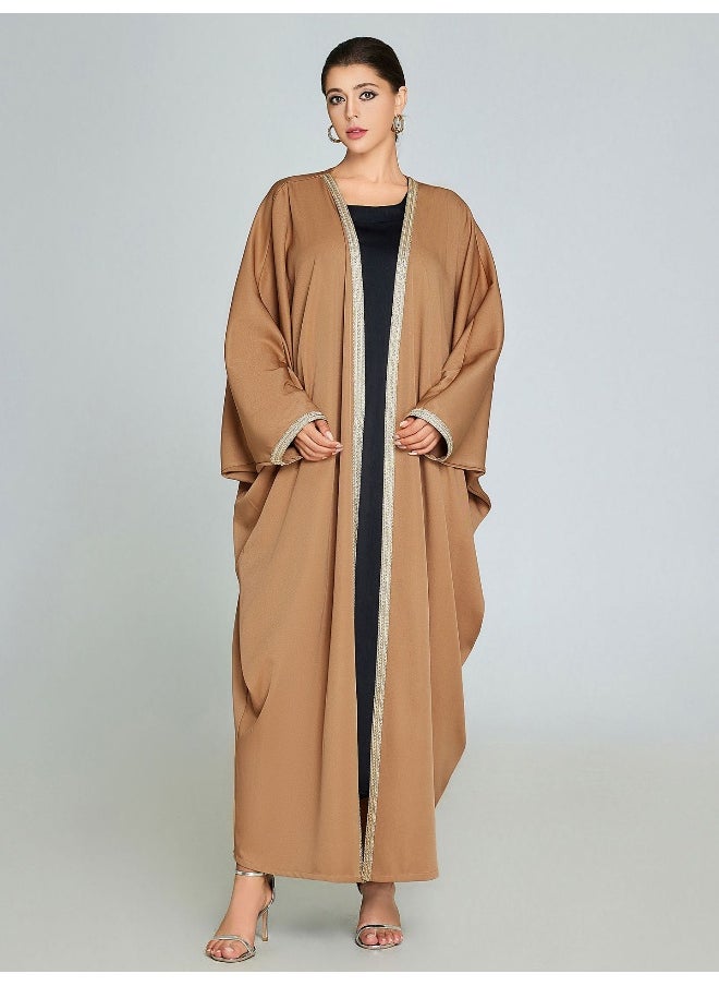 Elegant Hand-Embroidered Abaya Robe