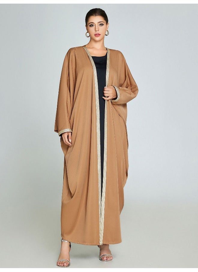Elegant Hand-Embroidered Abaya Robe