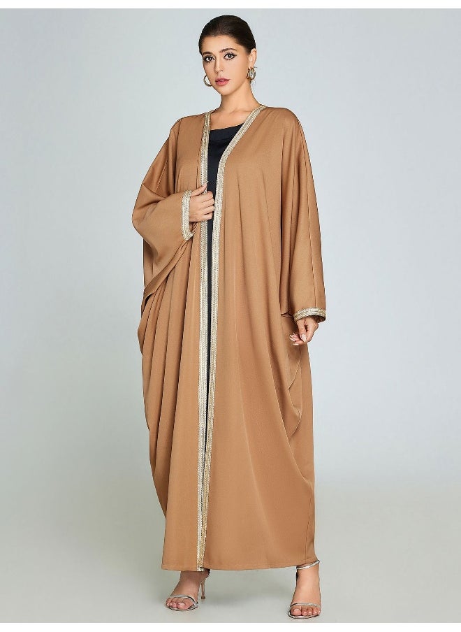 Elegant Hand-Embroidered Abaya Robe