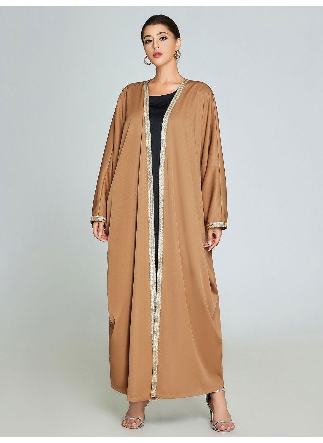 Elegant Hand-Embroidered Abaya Robe