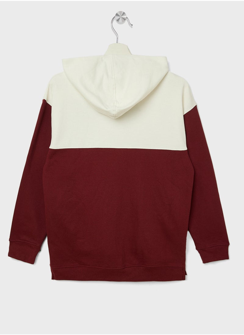 Kids Color Block Hoodie