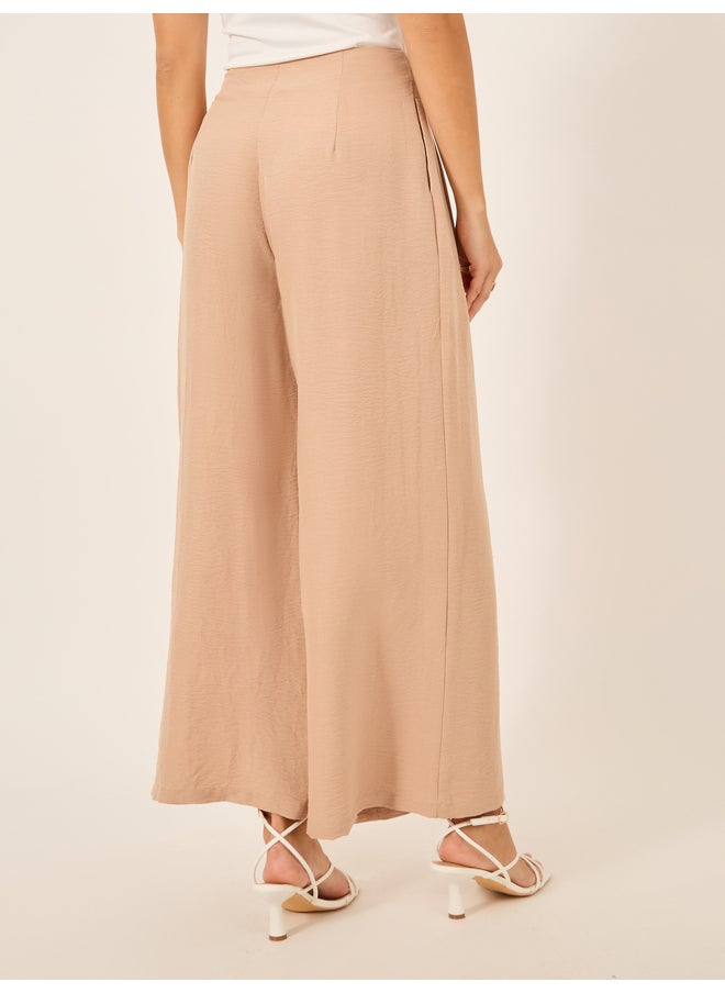 Styli Crinkled Pleated Wide Leg Pants