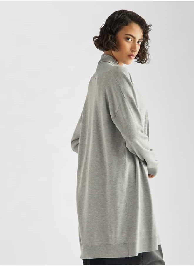 Open Front Longline Cardigan