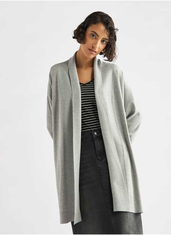 Open Front Longline Cardigan