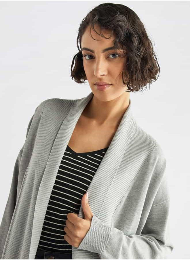 Open Front Longline Cardigan