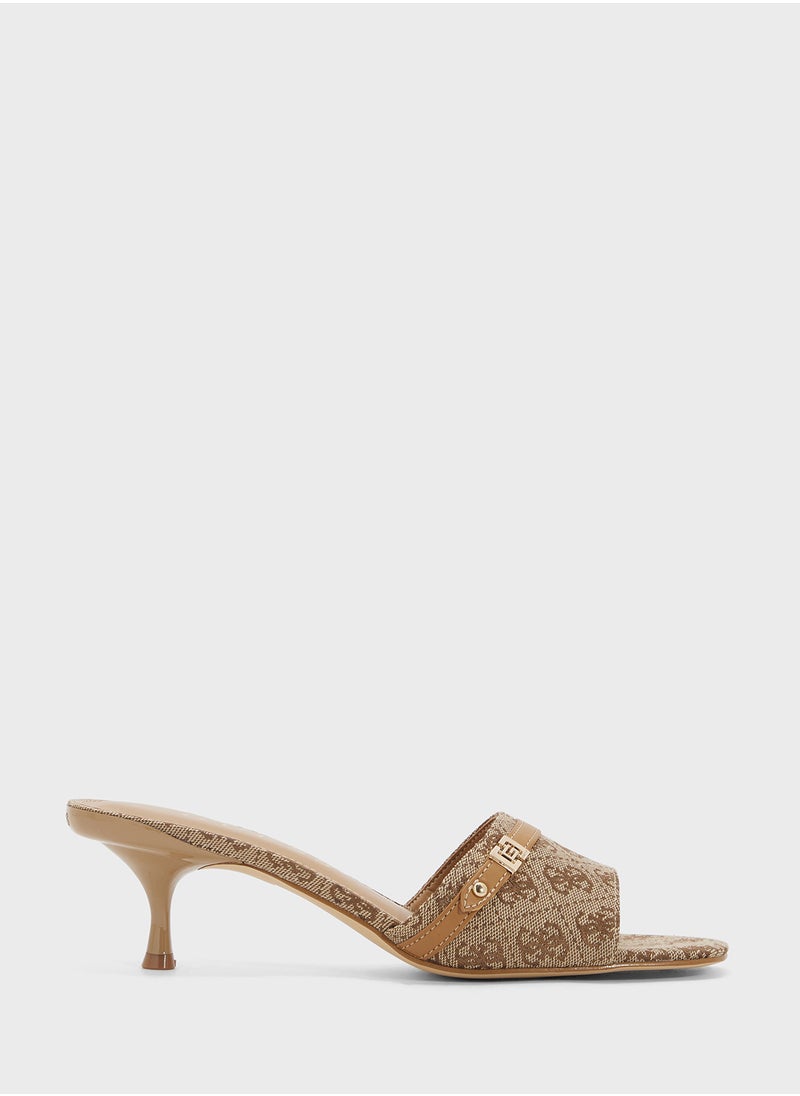 Single Strap Mid Heel  Sandals