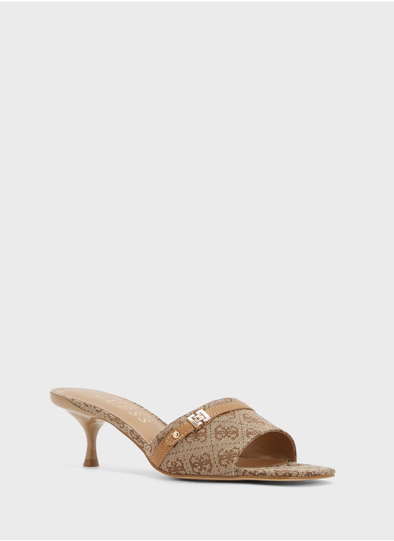 Single Strap Mid Heel  Sandals