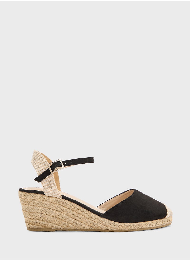 Mid Heel Classic Espradille Wedge