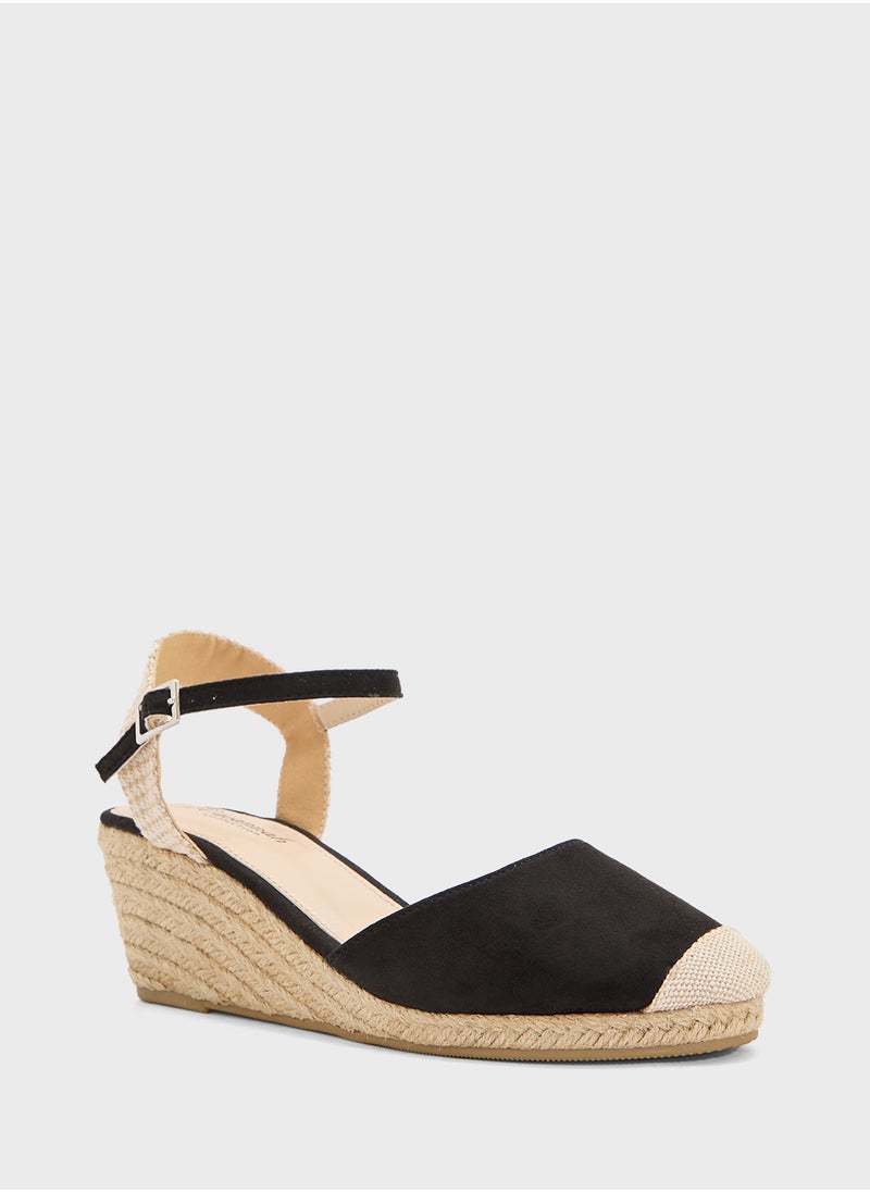 Mid Heel Classic Espradille Wedge