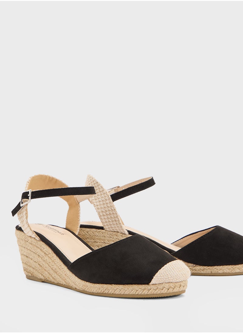 Mid Heel Classic Espradille Wedge
