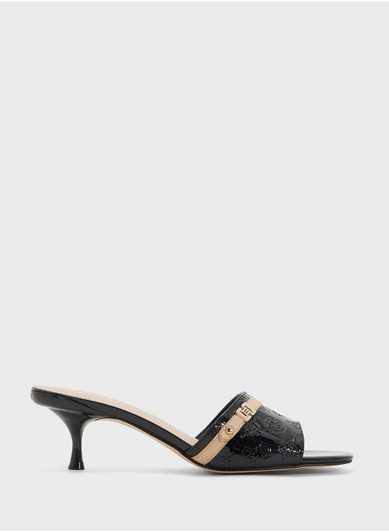 Single Strap Mid Heel  Sandals