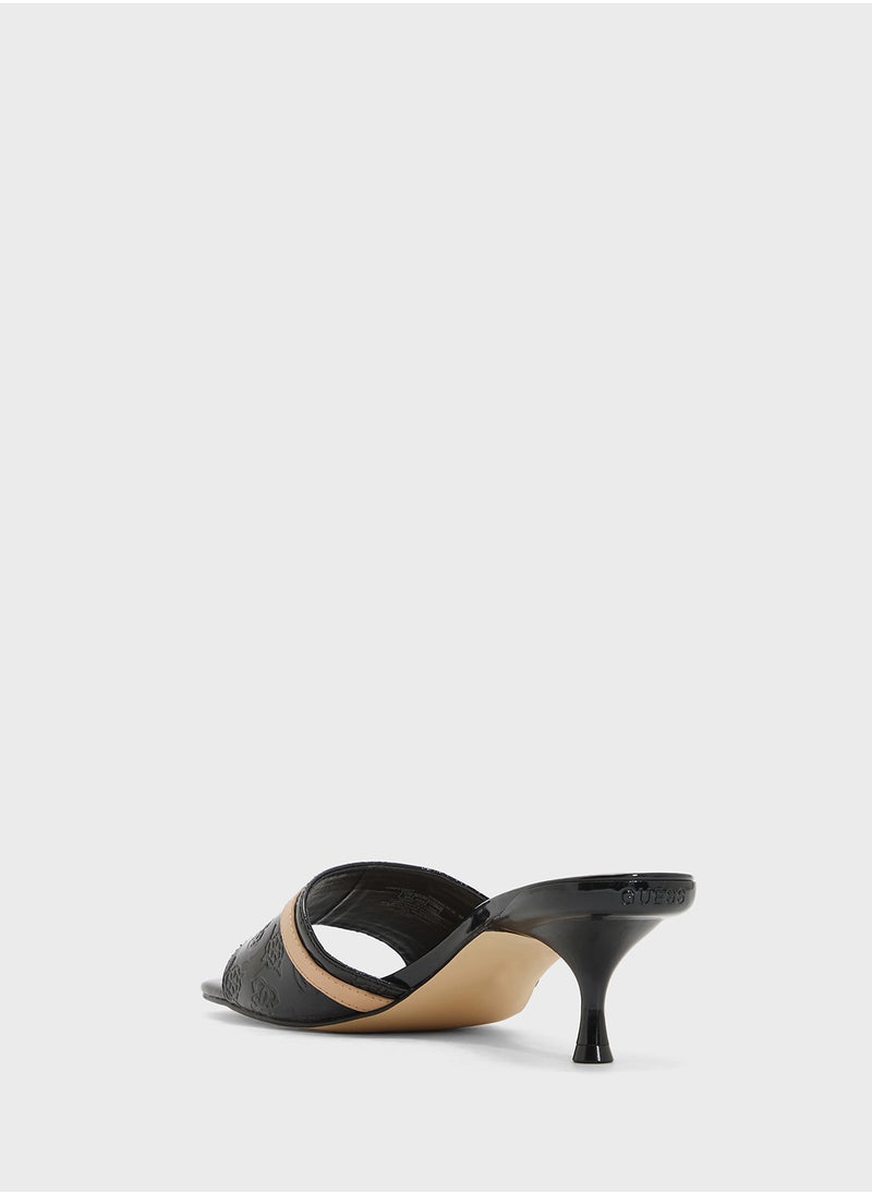 Single Strap Mid Heel  Sandals