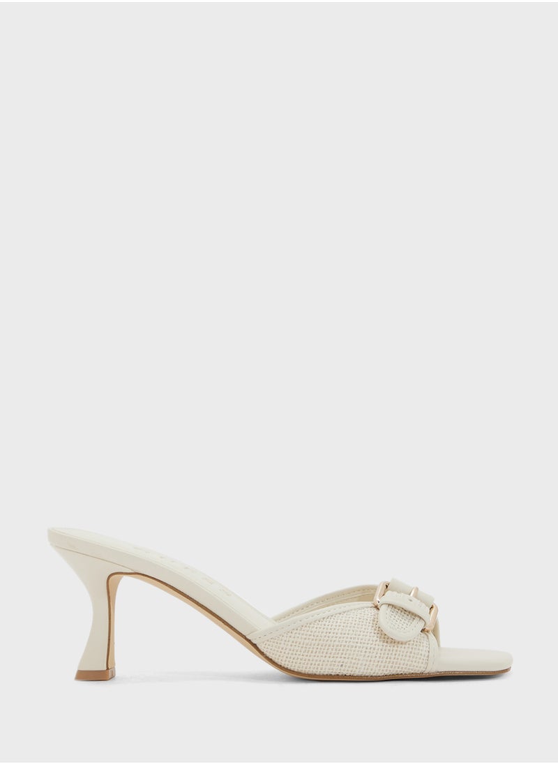 Single Strap Mid Heel Sandals