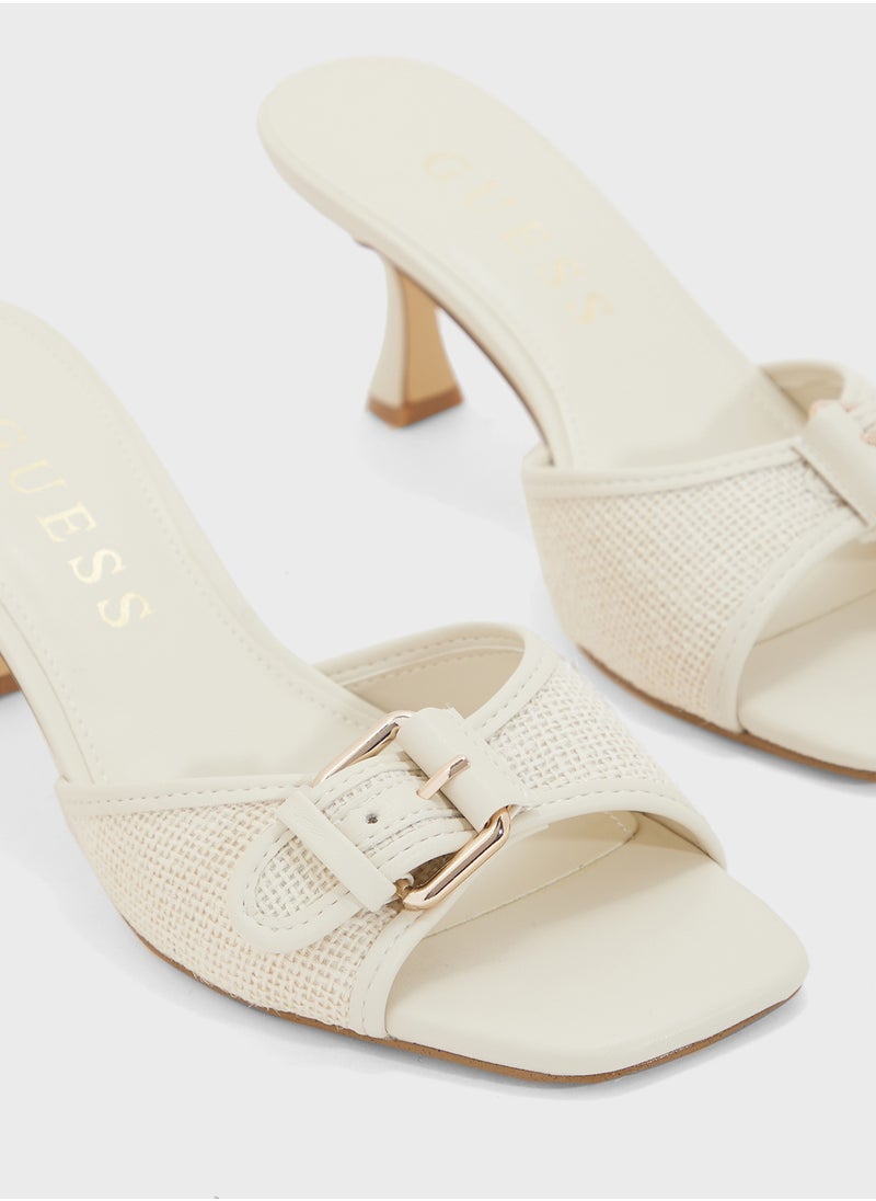 Single Strap Mid Heel Sandals