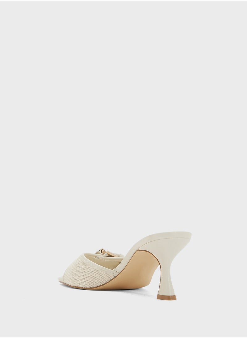 Single Strap Mid Heel Sandals