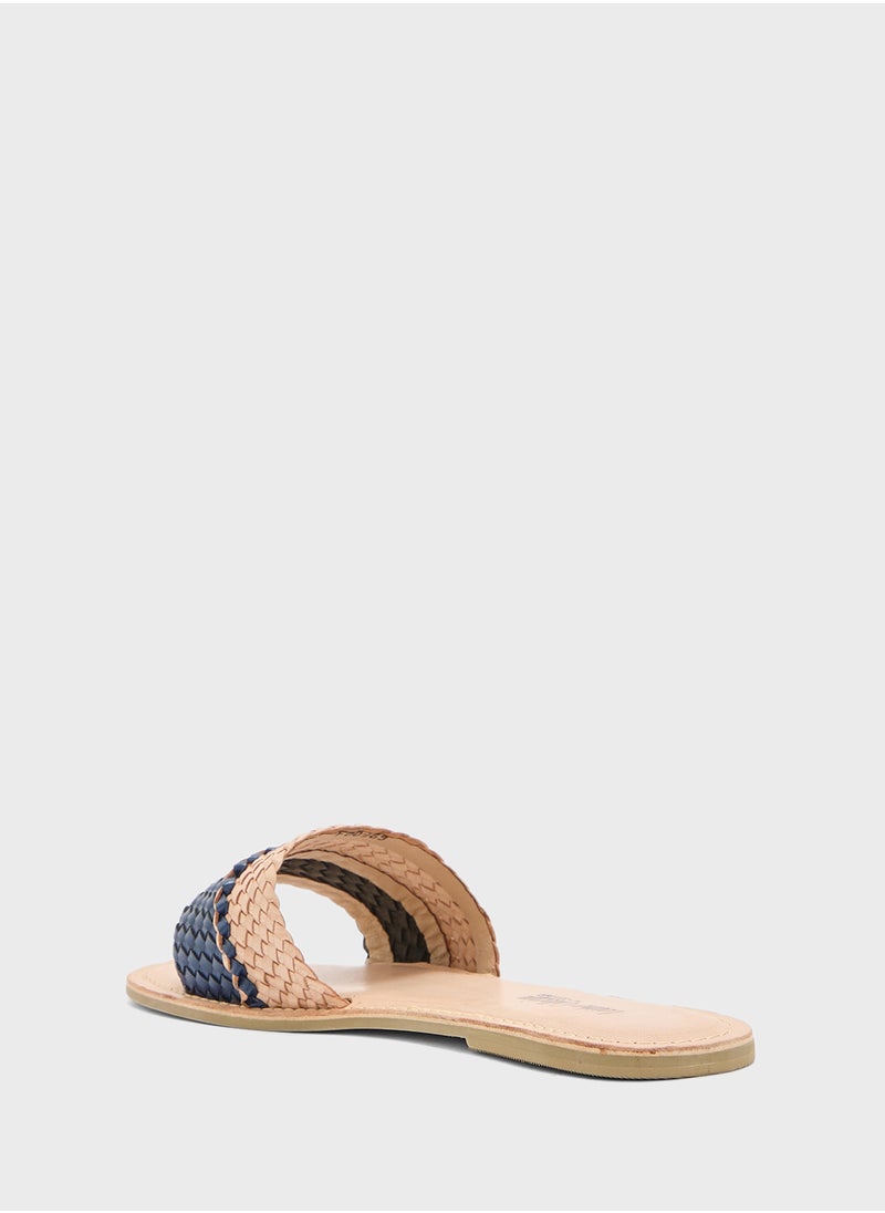 Striped Summer Flat Sandal