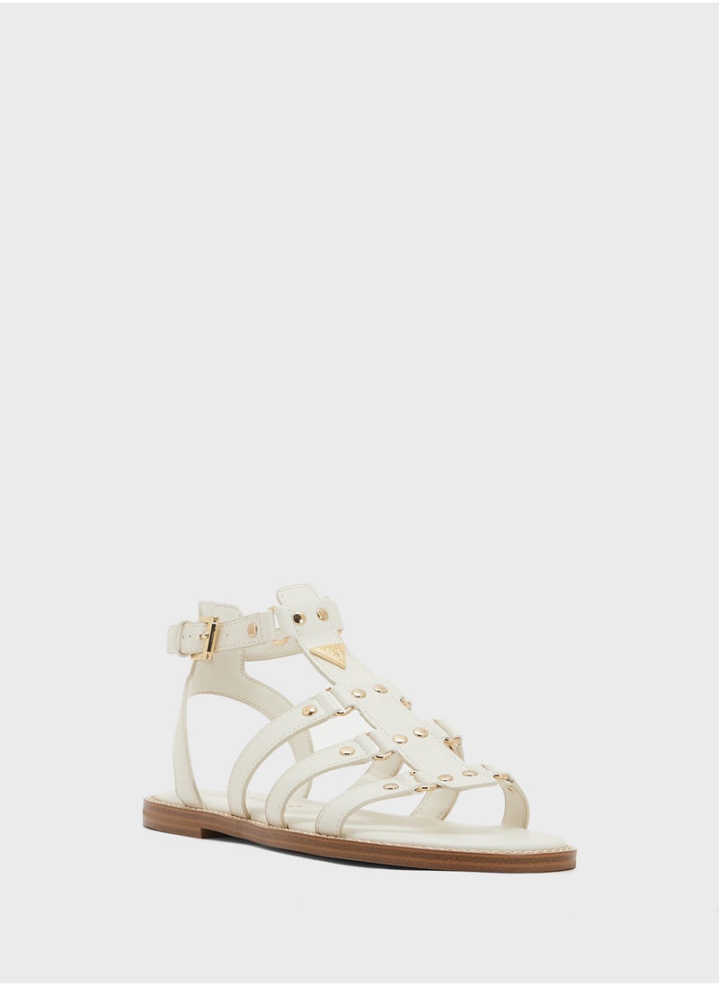 Multi Strap Low Heel Sandals