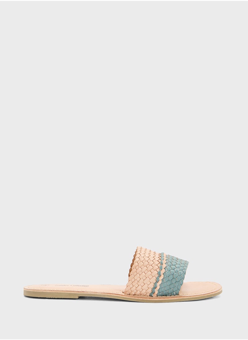 Striped Summer Flat Sandal