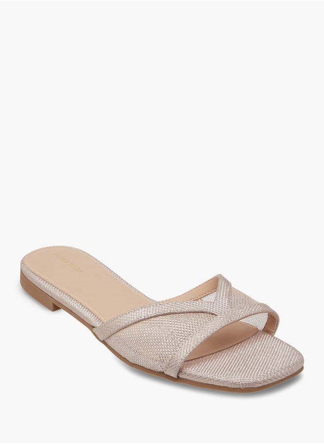 Women Textured Slip-On Sandals