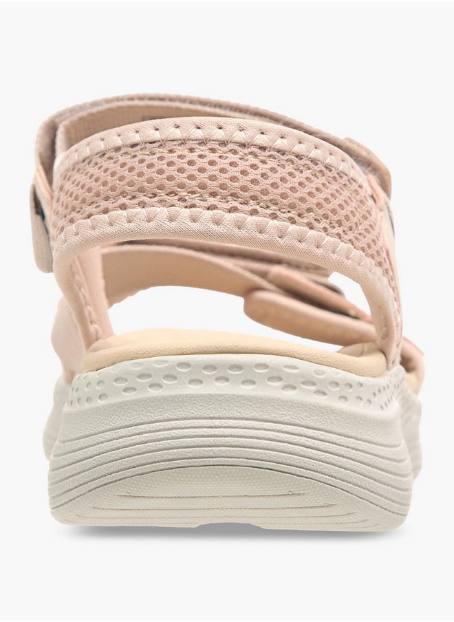 Women's Logo Detail Sports Sandals with Hook and Loop Closure - 23YL991W