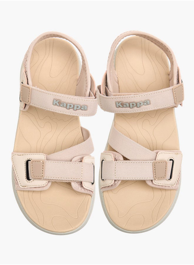 Women's Logo Detail Sports Sandals with Hook and Loop Closure - 23YL991W