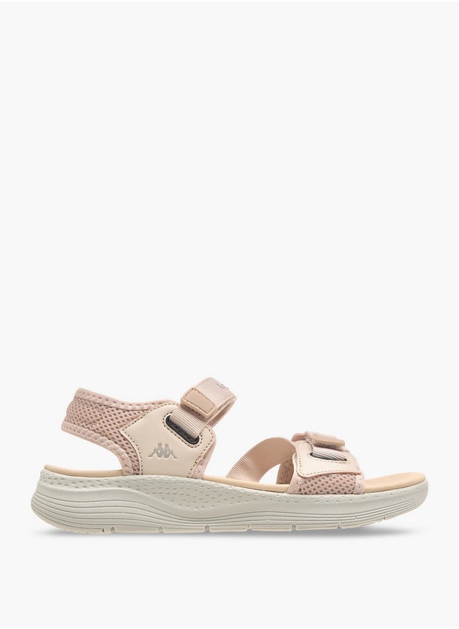 Women's Logo Detail Sports Sandals with Hook and Loop Closure - 23YL991W