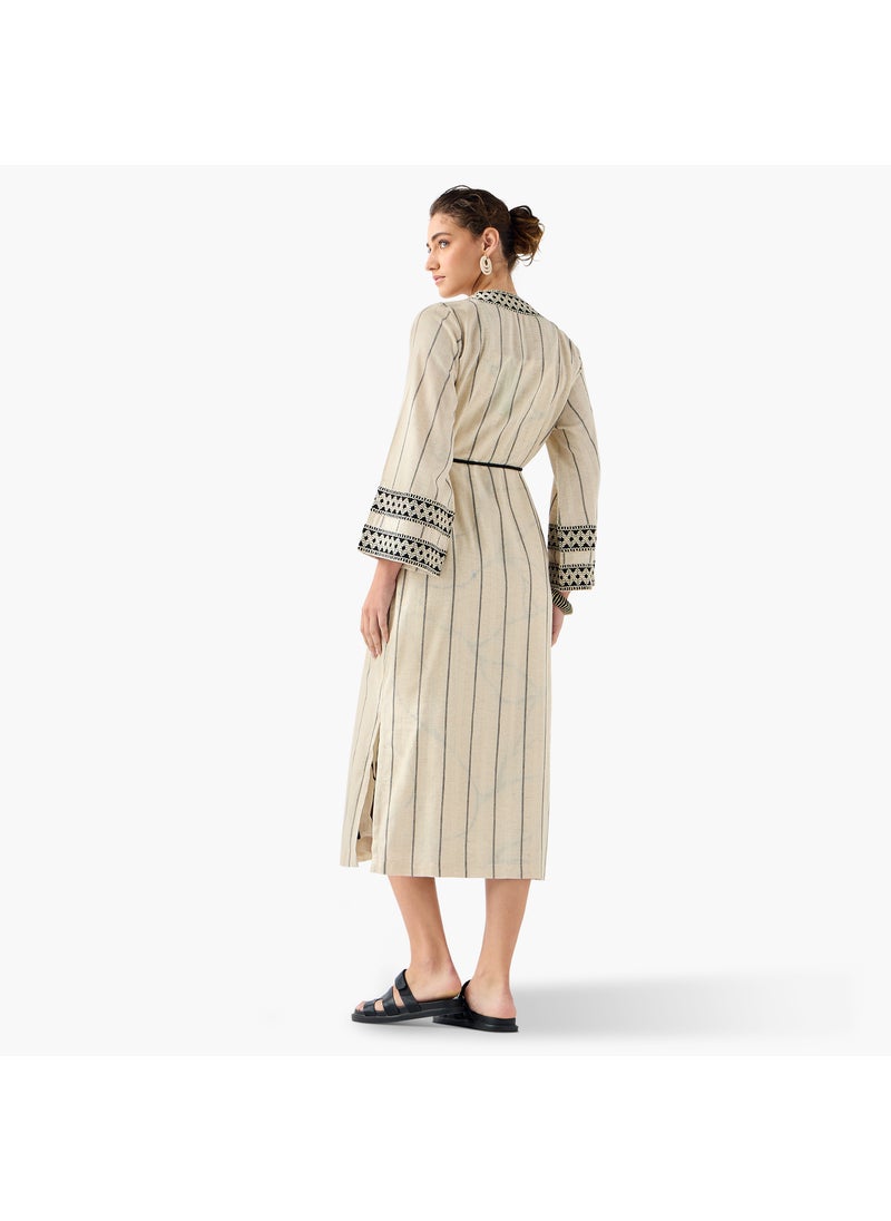 Iconic Printed Dress with Longline Shrug