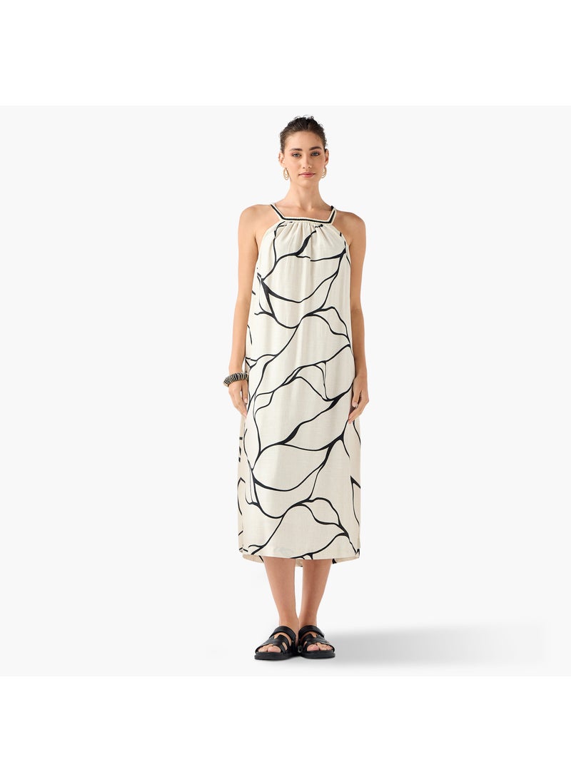 Iconic Printed Dress with Longline Shrug