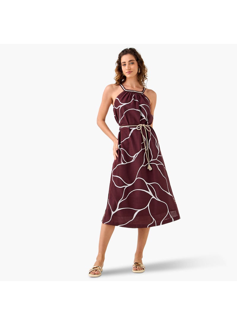 Iconic Printed Dress with Longline Shrug