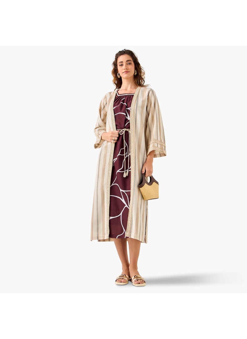 Iconic Printed Dress with Longline Shrug