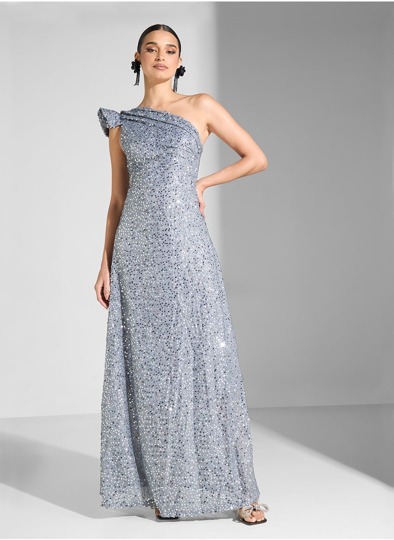 One-Shoulder Sequin Dress